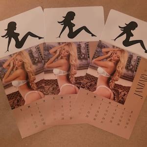 Lingerie GIRLS Calendar MINI Stick On Calendars Pack Etsy