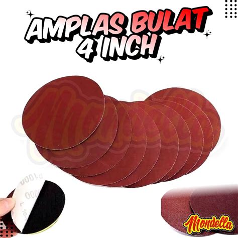 Jual Amplas Bulat Inch Bulat Velcro Tempel Amril Sanding Pad Disc