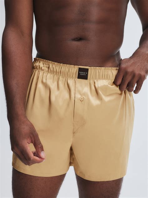 Savage X Satin Boxers In Nude Savage X Fenty