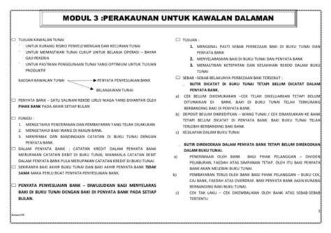 Modul Perakaunan Untuk Kawalan Dalaman