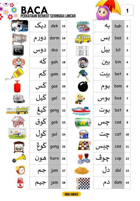 Latihan Sambung Huruf Jawi Tahun 1 Latihan Tulisan Jawi Tahun 1