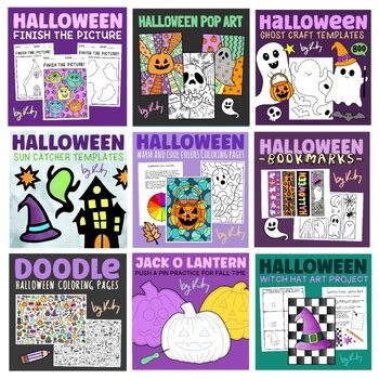 Halloween Arts & Crafts Bundle - 9x Halloween Art Projects For Fall