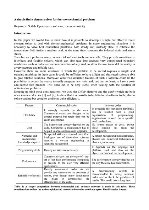 A simple finite element solver for thermo-mechanical problems