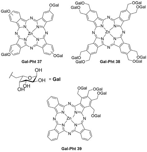 Structures Of Galacto Phthalocyanines Gal Pht 37 Gal Pht 38 And