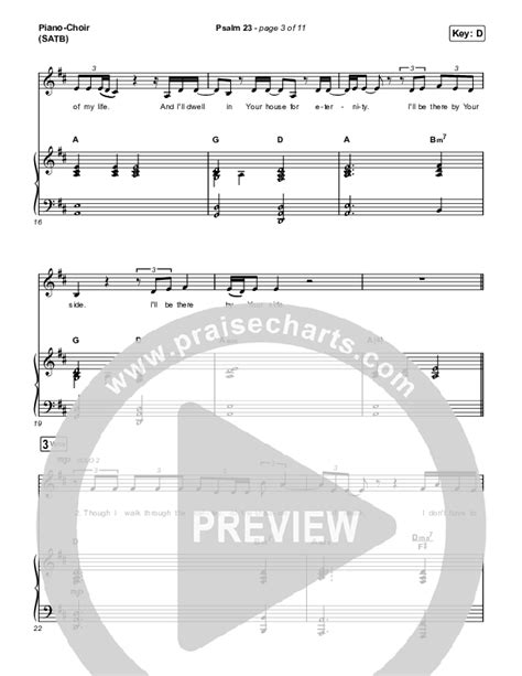 Psalm 23 Sheet Music Pdf Phil Wickham Tiffany Hudson Praisecharts