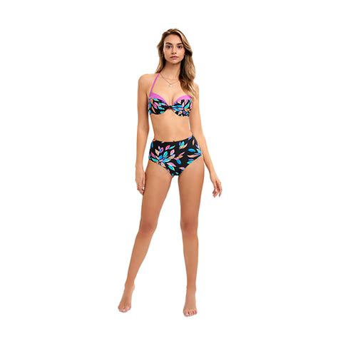 Swimwear Manufacturer Leaves Print Wire Bikini Set Swimwear And Bikini Price
