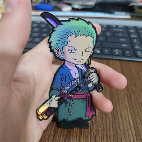 Jual Sticker Hologram Anime Besar Psh1435 One Piece Zoro Shopee