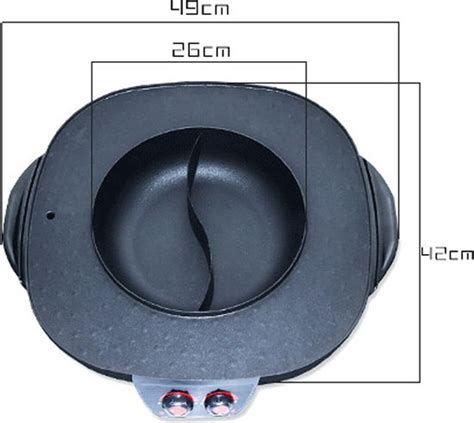 Equivera Hot Pot Fondueset Elektrische Fonduepan Oosterse Fondue Grill Bol