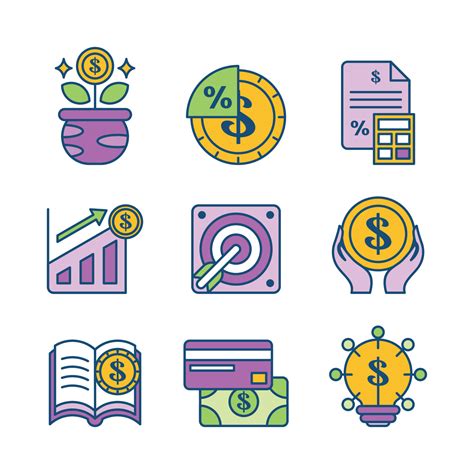 Financial Literacy Icon Collection 6146139 Vector Art At Vecteezy