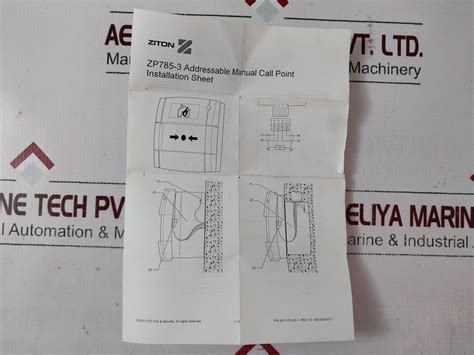 Ziton Zp785 3 Addressable Call Point Aeliya Marine