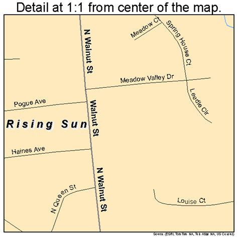 Rising Sun Maryland Street Map 2466275