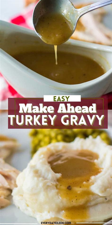 Make Ahead Turkey Gravy Recipe Homemade Turkey Gravy Turkey Gravy