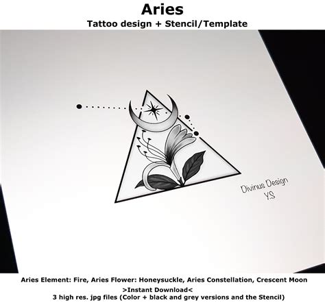 aries zodiac sign tattoo designs