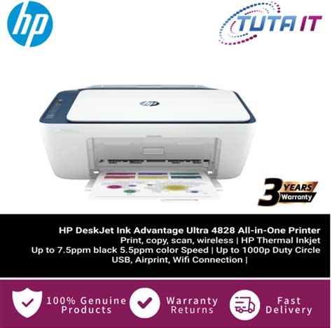 HP DeskJet Ink Advantage Ultra 4828 All-in-One Printer | Lazada