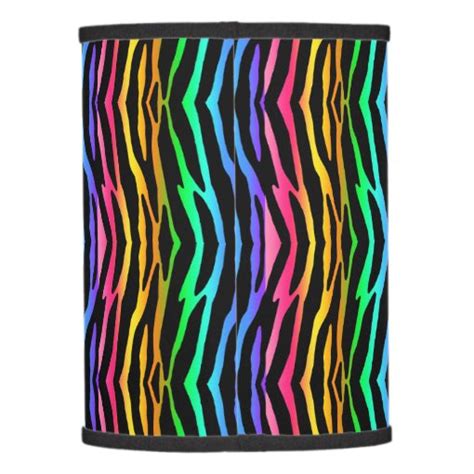 Rainbow Zebra Safari Animal Print Lamp Shade Zazzle