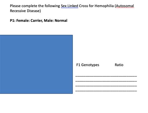 Solved Please Complete The Following Sex Linked Cross For Chegg