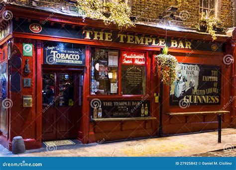 The Temple Bar At Night Irish Pub Dublin Editorial Photography