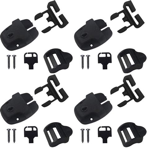 4 Set Spa Hot Tub Cover Broken Latch Repair Kit Replace Latches Clip Lock With Keys And