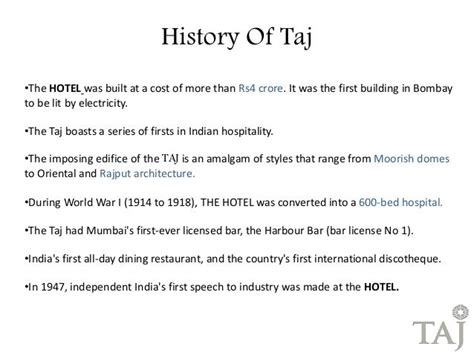 Taj Hotels And Resort