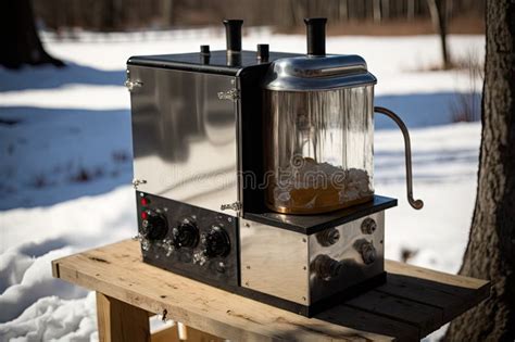 Hand Crafted Maple Syrup Evaporator Made By Local Artisan Stock Image