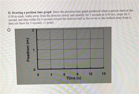 Solved Ii Drawing A Position Time Graph Draw The