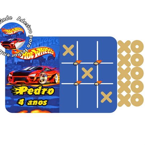 Jogo Da Velha Hot Wheels Em Mdf Elo Produtos Especiais