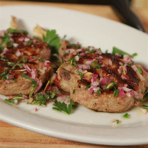 Grilled Veal Chops With Caper And Sage Sauce Recipe Epicurious