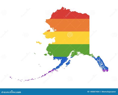 US State Alaska Political Map And Map Icons Vector Illustration