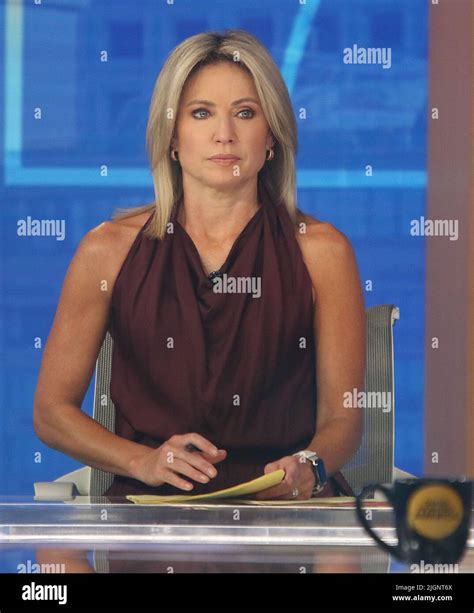 July Amy Robach On The Set Of Good Morning America In New York