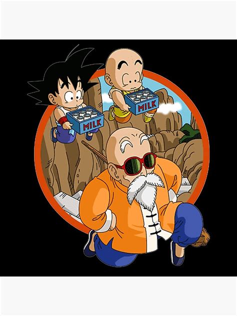 Dragon Ball Goku Krillin And Master Roshi Poster For Sale By