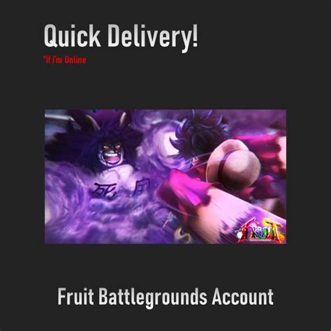 FB / Fruit Battlegrounds - Ope Fruit Account, Instant Delivery