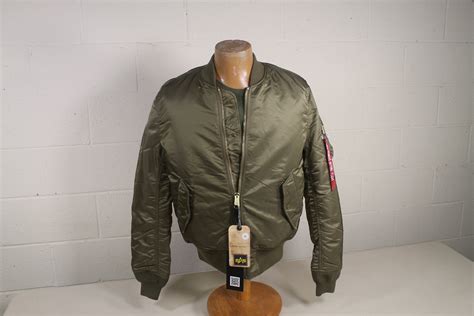 Alpha Industries Ma 1 Flight Jacket Slim Fit Vintage Olive