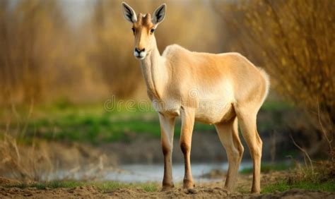 A Beautiful Photograph of Saiga Antelope Stock Photo - Image of ...