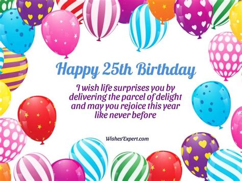 40 Top Happy 25th Birthday Wishes And Messages