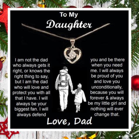 To My Daughter Necklace Father To Daughter Birthday Graduation T From Dad Ebay