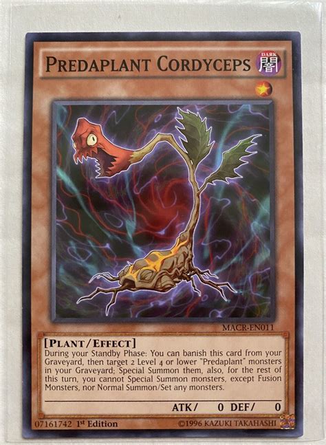 Predaplant Cordyceps Macr En011 Common 1st Edition M Nm Yugioh Ebay