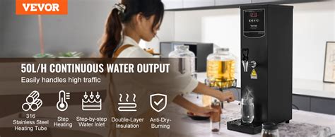 Amazon Vevor Hot Water Dispenser Commercial Water Boiler W With Stainless Steel