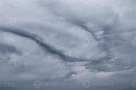 Stunning Asperatus Cloud Formations In The Sky Stock Photo At