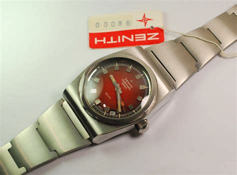 SOLD IN U K ZENITH DEFY Ref A Red Dial Gay Freres Bracelet NEW OLD STOCK With