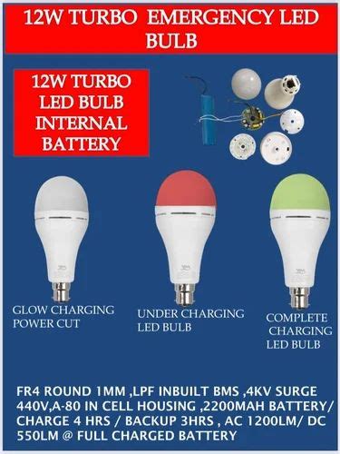 Sof Glow Rechargeable Led Bulb W On Off Mode Charging Battery Type