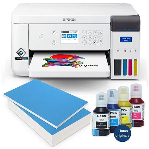 Impressora Termica O Que É - Kit Impressora Sublimática Epson F170 Surecolor mais Tintas e Papeis