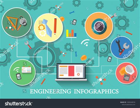 Tools Equipment Engineering Infographic Design Mechanical Stock Vector ...
