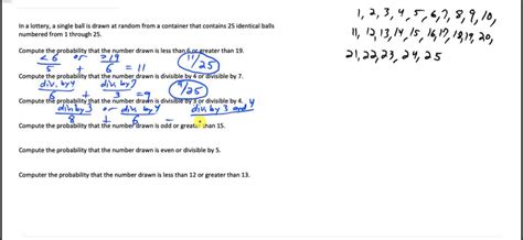 SOLVED In A Lottery A Single Ball Is Drawn At Random From A Container