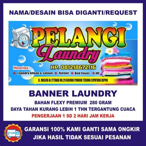 Banner Laundry Kiloan Banner Laundry Unik Banner Laundry Menarik