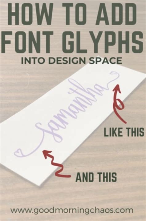 Step By Step Tutorial On How To Use Font Glyphs In Cricut Design Space