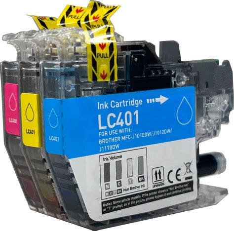 Compatible Brother LC401 Ink Cartridge 3 Pack 12349352