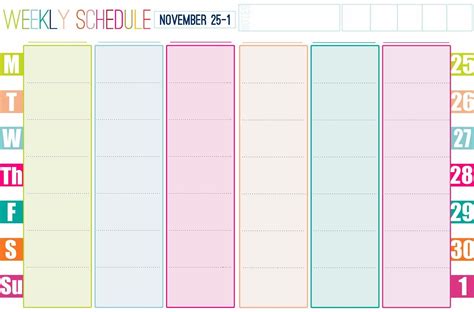 20+ Printable Weekly Calendar - Free Download Printable Calendar Templates ️