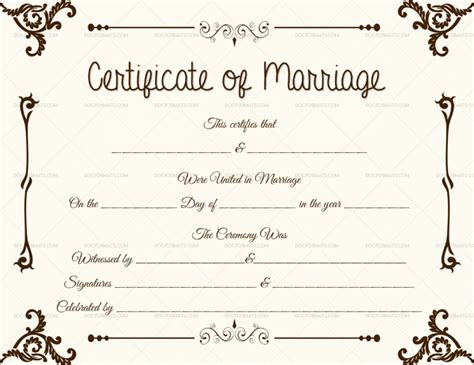 22+ Editable Marriage Certificate Templates (Word and PDF Format)