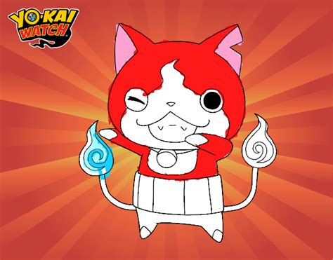 Dibujo De Jibanyan Guiñando El Ojo Pintado Por En El Día 05