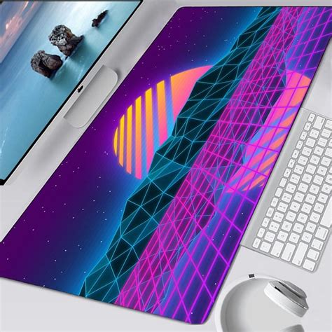 Retrowave Desk Mats Different Colours And Sizes Mouse Pad Gaming Mouse